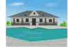 Poolside Villa Clip Art